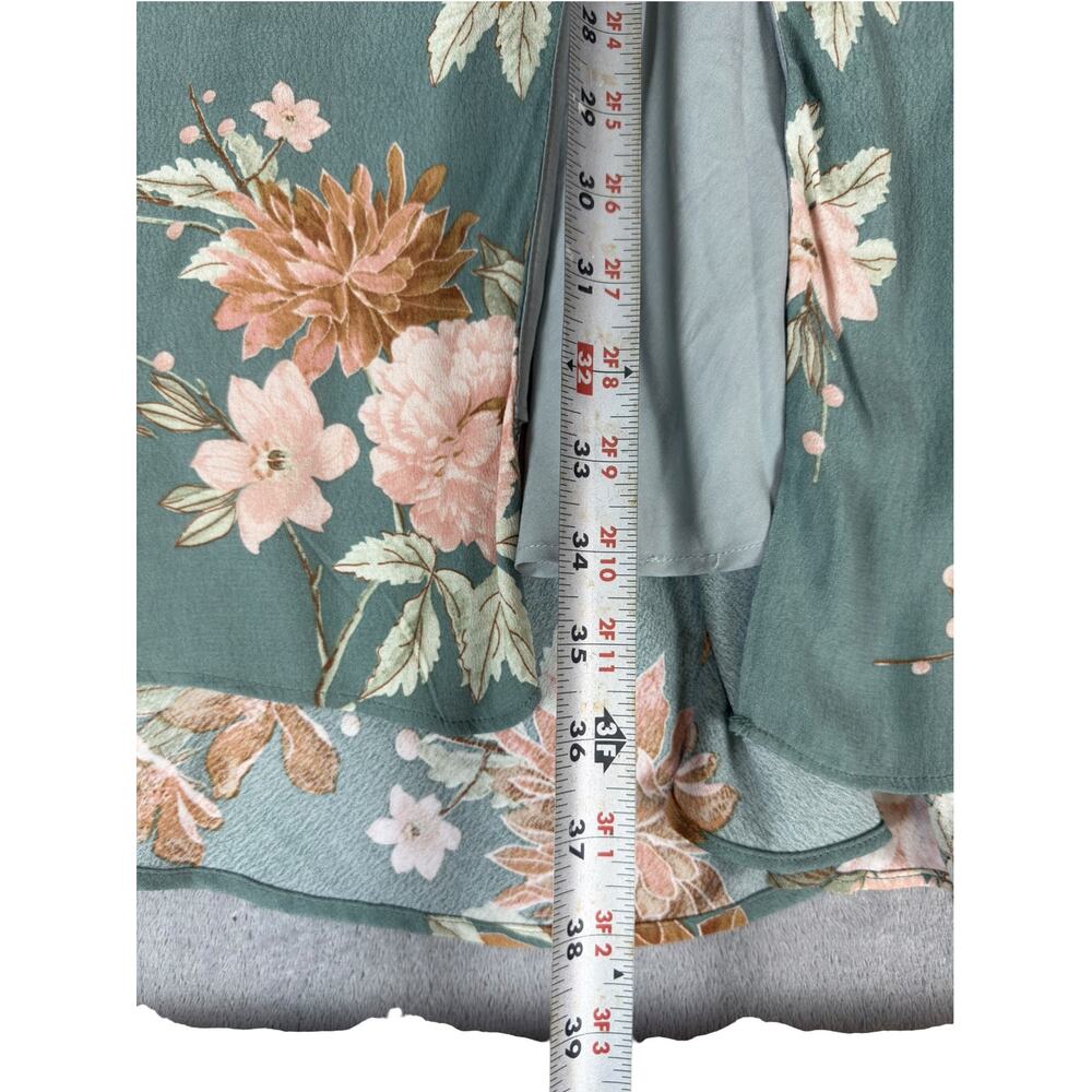 Petal & Pup Frampton Floral Maxi Dress NWT Size 6 Teal Pink Button Front - Picture 11 of 11